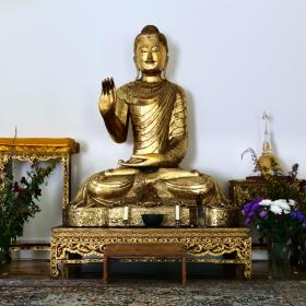 Buddharupa at the Samatha Meditation Centre, Milton Keynes